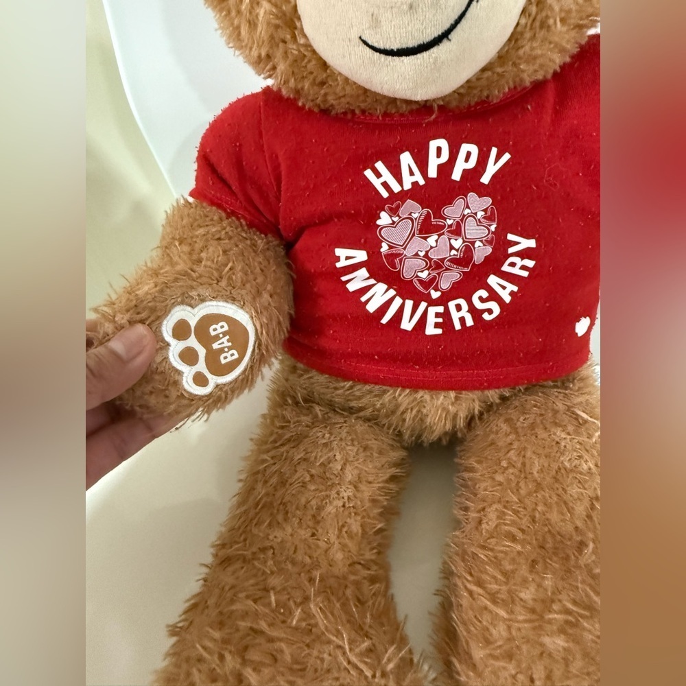 Build-A-Bear Brown Bear with Red Clothing - Picture 5 of 7